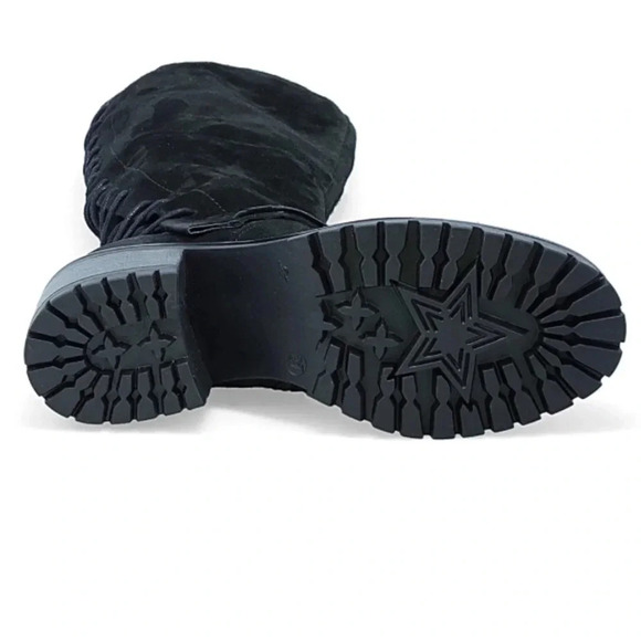 MIZ MOOZ MAYER TALL SUEDE STACKED HEEL CORSET LACE BOOTS 36EU 5.5/6US - Picture 10 of 16